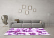 Machine Washable Abstract Purple Modern Area Rugs in a Living Room, wshabs2164pur