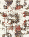 Abstract Dark Almond Brown Modern Rug, abs2164