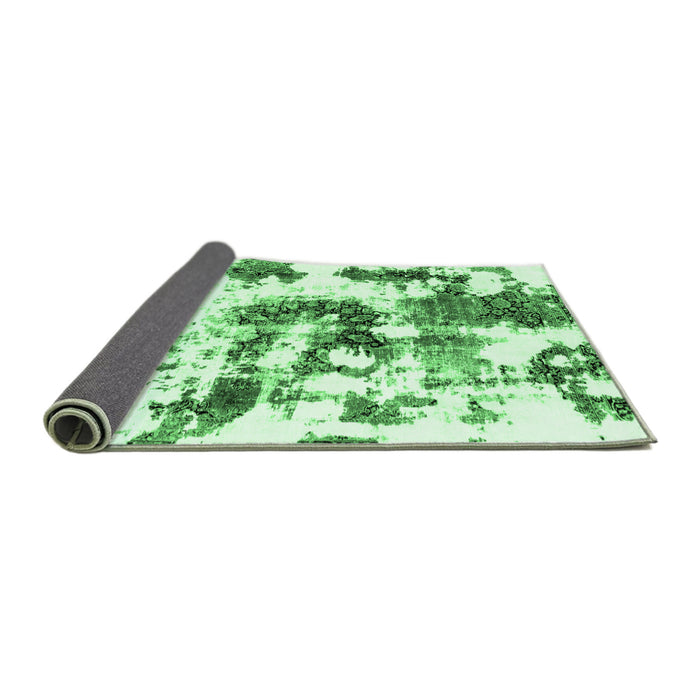 Sideview of Abstract Emerald Green Modern Rug, abs2164emgrn