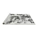 Sideview of Machine Washable Abstract Gray Modern Rug, wshabs2164gry