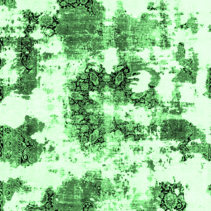 Machine Washable Abstract Emerald Green Modern Area Rugs, wshabs2164emgrn