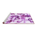 Sideview of Machine Washable Abstract Purple Modern Area Rugs, wshabs2164pur