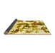 Sideview of Abstract Yellow Modern Rug, abs2164yw