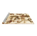 Sideview of Machine Washable Abstract Brown Modern Rug, wshabs2164brn