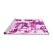 Sideview of Machine Washable Abstract Pink Modern Rug, wshabs2164pnk