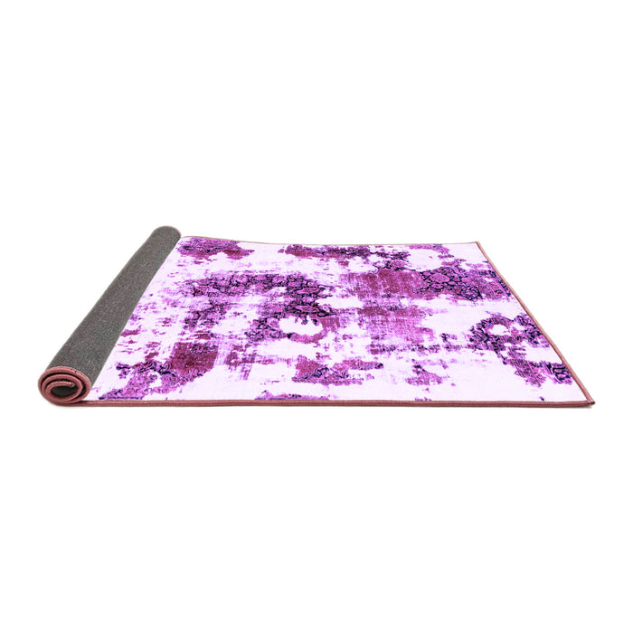 Sideview of Abstract Purple Modern Rug, abs2164pur
