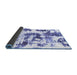 Sideview of Abstract Blue Modern Rug, abs2164blu