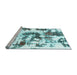 Sideview of Machine Washable Abstract Light Blue Modern Rug, wshabs2164lblu