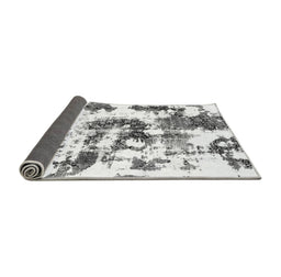 Sideview of Abstract Gray Modern Rug, abs2164gry