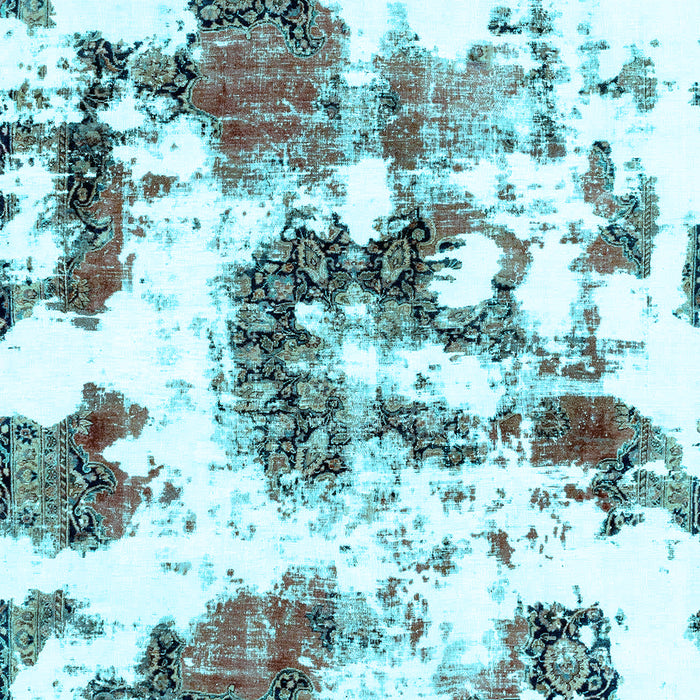 Abstract Light Blue Modern Rug, abs2164lblu
