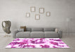 Machine Washable Abstract Pink Modern Rug in a Living Room, wshabs2164pnk