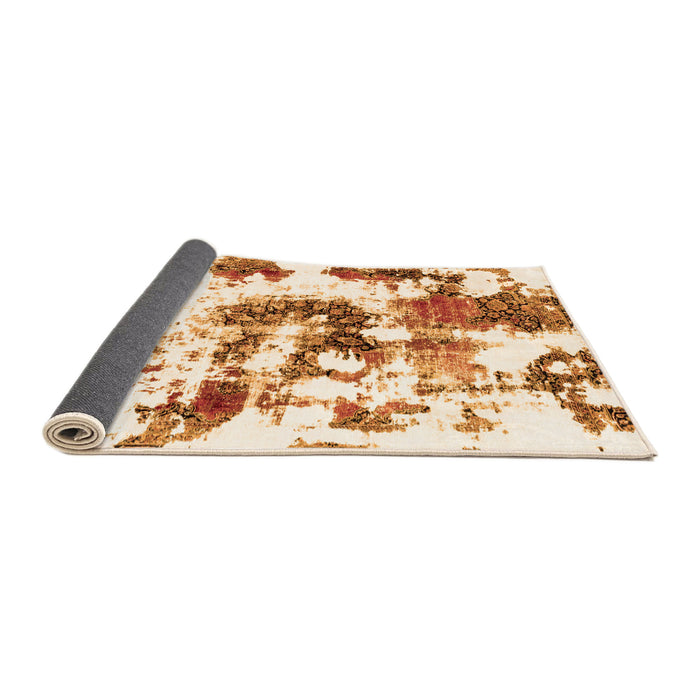 Sideview of Abstract Orange Modern Rug, abs2164org