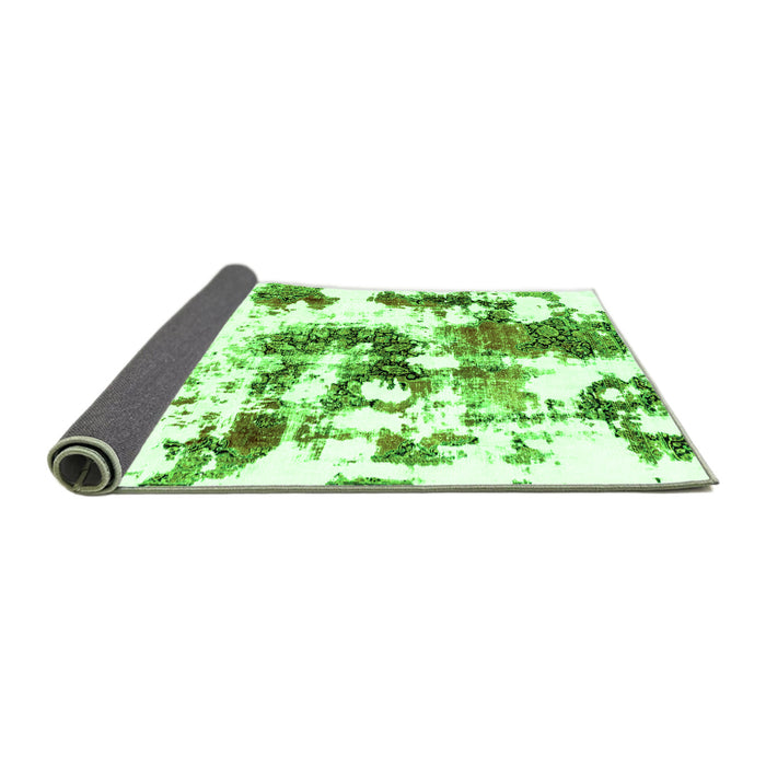 Sideview of Abstract Green Modern Rug, abs2164grn
