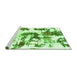 Sideview of Machine Washable Abstract Green Modern Area Rugs, wshabs2164grn