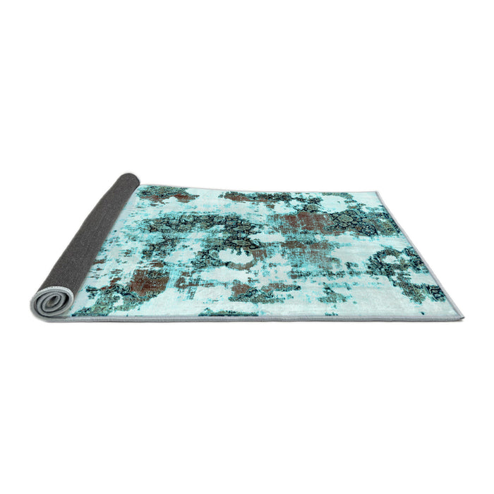 Sideview of Abstract Light Blue Modern Rug, abs2164lblu
