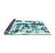 Sideview of Abstract Light Blue Modern Rug, abs2164lblu