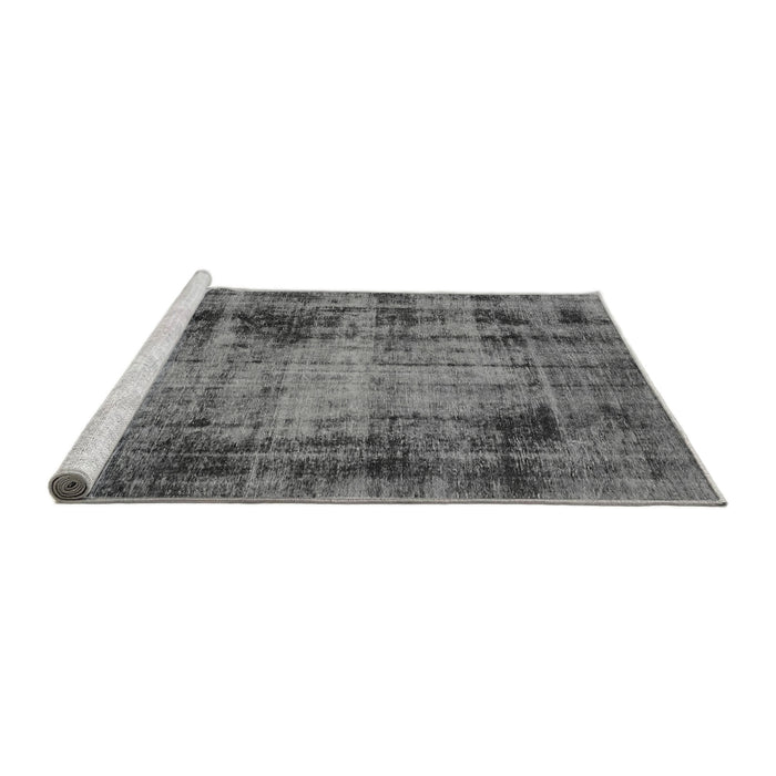 Sideview of Machine Washable Abstract Gray Modern Rug, wshabs2165gry