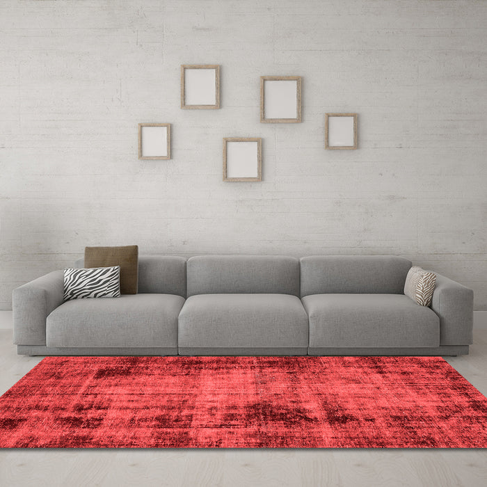 Modern Red Washable Rugs