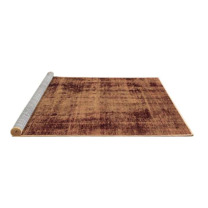 Sideview of Machine Washable Abstract Brown Modern Rug, wshabs2165brn