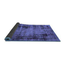 Sideview of Abstract Blue Modern Rug, abs2165blu