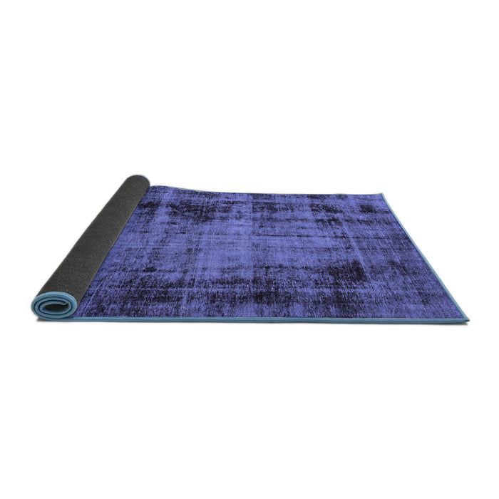 Sideview of Abstract Blue Modern Rug, abs2165blu