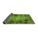 Sideview of Abstract Green Modern Rug, abs2165grn