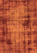 Machine Washable Abstract Orange Modern Area Rugs, wshabs2165org