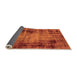 Sideview of Abstract Orange Modern Rug, abs2165org