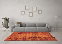 Machine Washable Abstract Orange Modern Rug, wshabs2165org