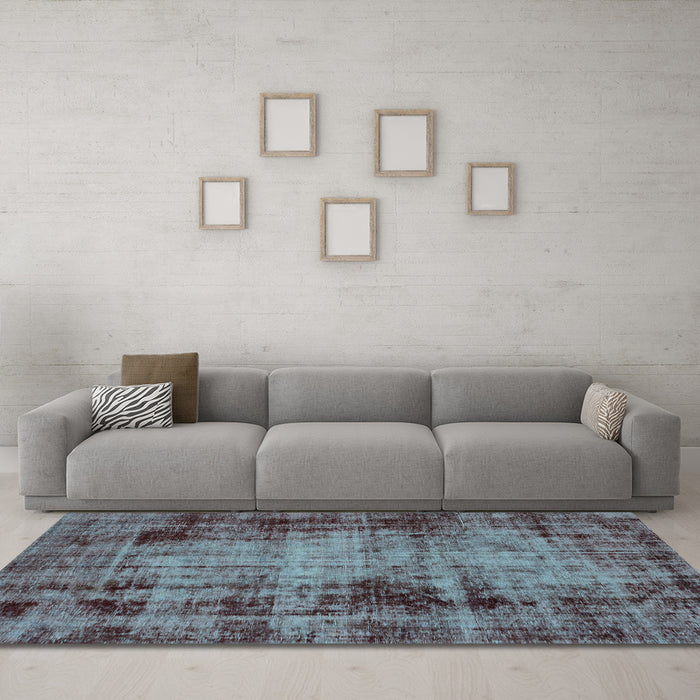 Machine Washable Abstract Light Blue Modern Rug in a Living Room, wshabs2165lblu