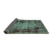 Sideview of Abstract Turquoise Modern Rug, abs2165turq