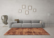 Machine Washable Abstract Brown Modern Rug in a Living Room,, wshabs2165brn