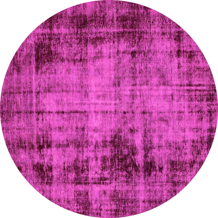 Round Abstract Pink Modern Rug, abs2165pnk