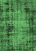 Machine Washable Abstract Emerald Green Modern Area Rugs, wshabs2165emgrn