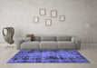 Machine Washable Abstract Blue Modern Rug in a Living Room, wshabs2165blu