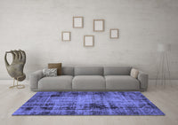 Machine Washable Abstract Blue Modern Rug, wshabs2165blu