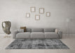 Machine Washable Abstract Gray Modern Rug in a Living Room,, wshabs2165gry