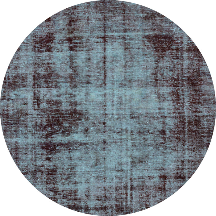 Round Abstract Light Blue Modern Rug, abs2165lblu