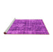 Sideview of Machine Washable Persian Pink Bohemian Rug, wshabs2166pnk