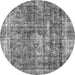 Round Persian Gray Bohemian Rug, abs2166gry