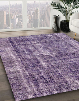 Abstract Purple Persian Rug in Family Room, abs2166