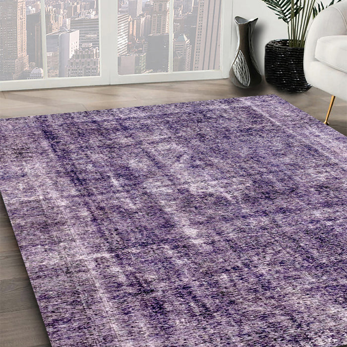 Machine Washable Abstract Purple Rug in a Family Room, wshabs2166