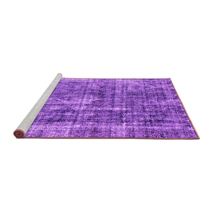 Sideview of Machine Washable Persian Purple Bohemian Area Rugs, wshabs2166pur