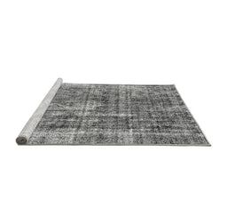 Sideview of Machine Washable Persian Gray Bohemian Rug, wshabs2166gry