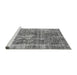 Sideview of Machine Washable Persian Gray Bohemian Rug, wshabs2166gry