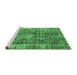 Sideview of Machine Washable Persian Emerald Green Bohemian Area Rugs, wshabs2166emgrn