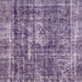 Square Machine Washable Abstract Purple Rug, wshabs2166