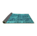 Sideview of Persian Turquoise Bohemian Rug, abs2166turq