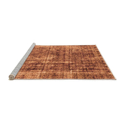 Sideview of Machine Washable Persian Orange Bohemian Area Rugs, wshabs2166org