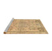 Sideview of Machine Washable Abstract Chrome Gold Yellow Rug, wshabs2167